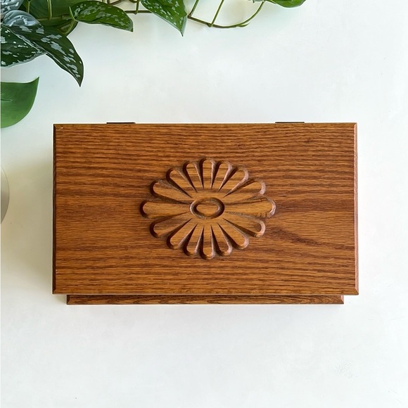 Vintage Handmade Wood Box Storage Decor - Picture 1 of 16